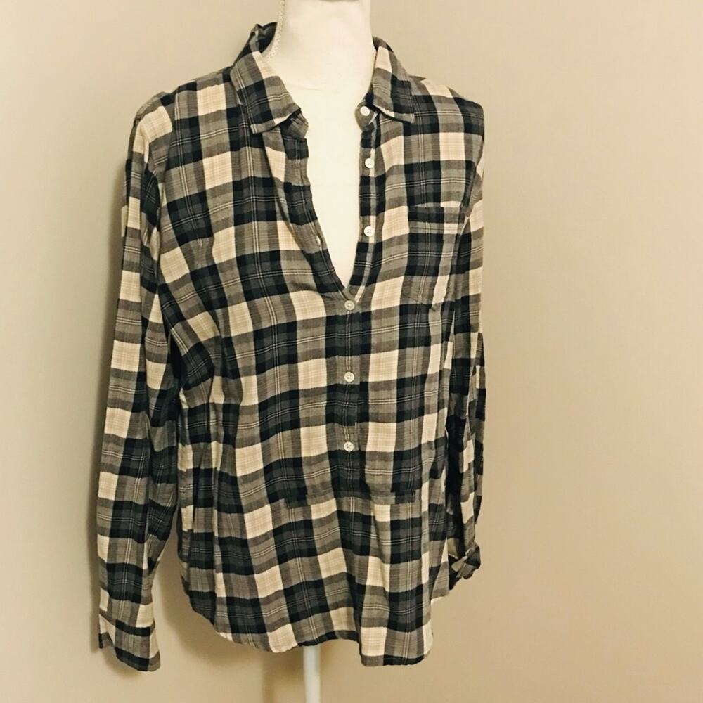 J Crew Plaid Top